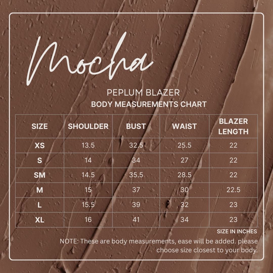 Mocha Peplum Blazer - Image 7