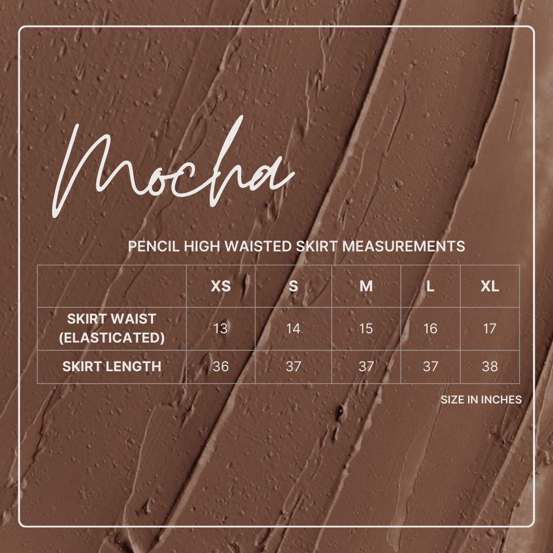 Mocha Pencil Skirt - Image 4