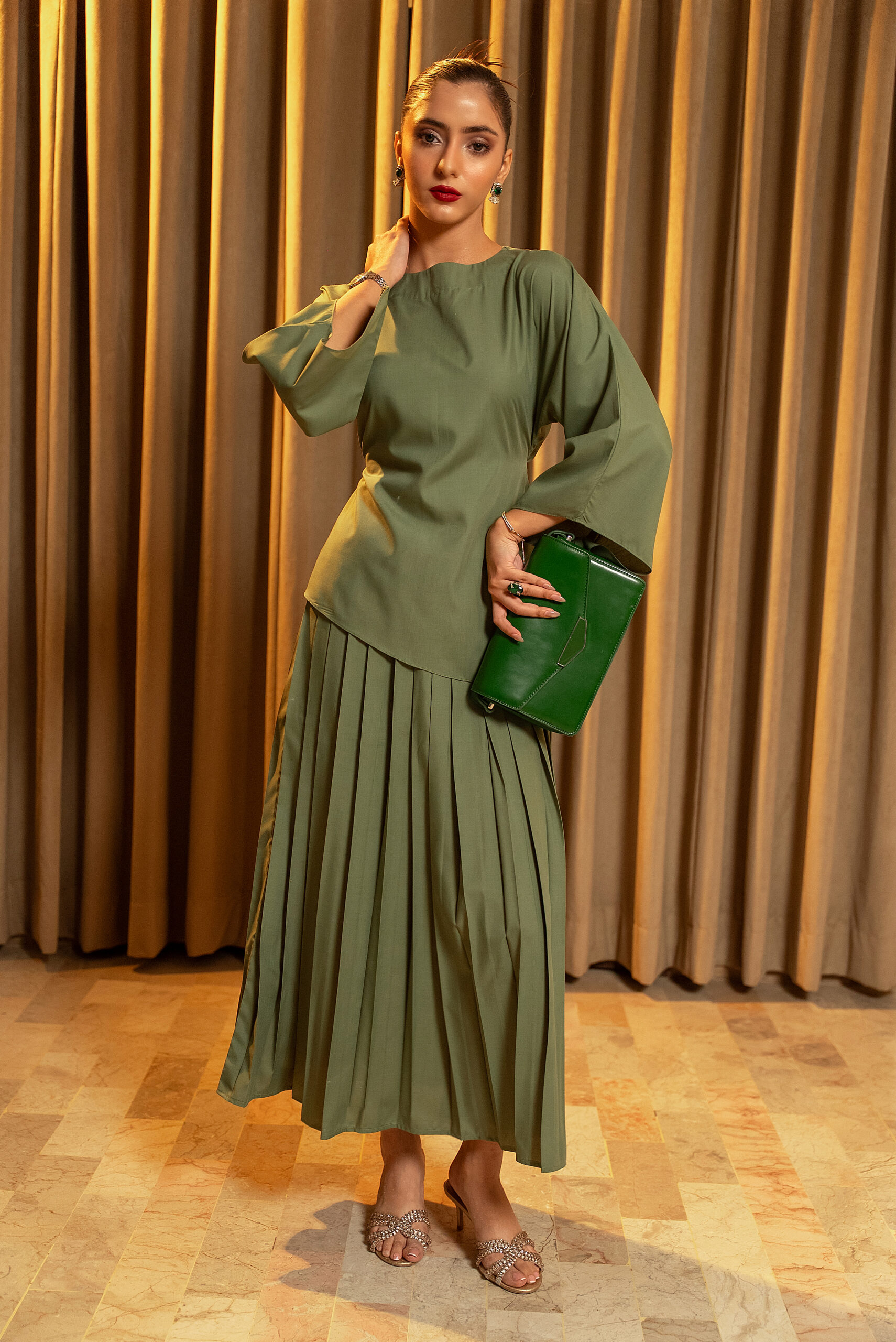 Matcha Pleated Skirt - Image 2