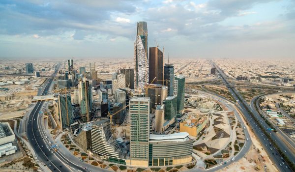 Skyscrapers stand in the King Abdullah financial district in Riyadh, Saudi Arabia, on Saturday, Jan. 9, 2016. Saudi Arabian stocks led Gulf Arab markets lower after oil extended its slump from the lowest close since 2004. Photographer: Waseem Obaidi/Bloomberg via Getty Images